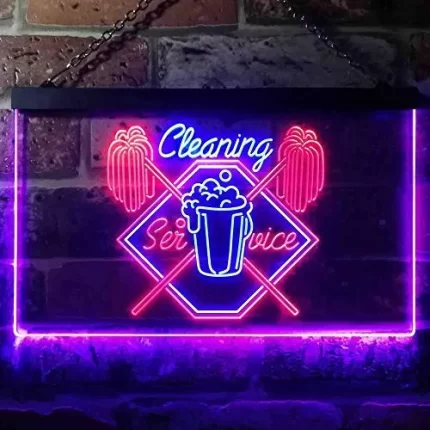 Cleaning Service Shop LED Light Sign