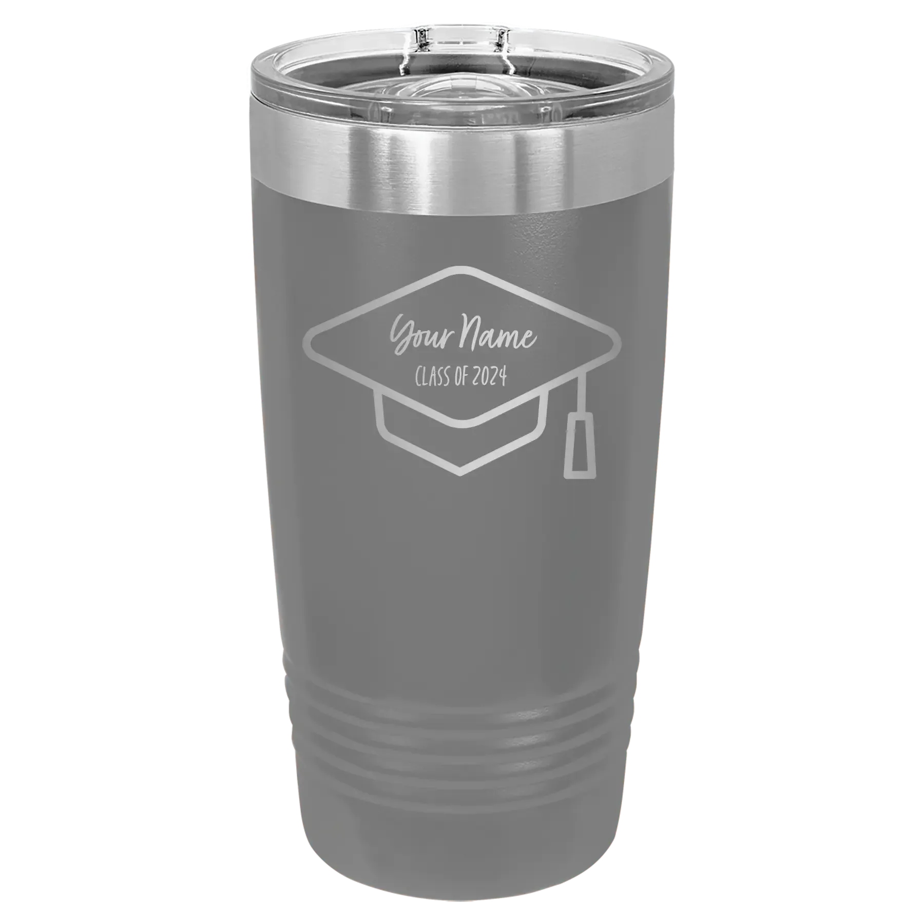 3zPersonalized-2-lines-Grad-Name-and-Class-20-oz-Tumbler-Dark-Gray
