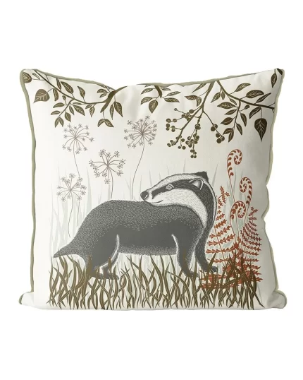 Country Lane Badger 2 Cushion / Throw Pillow