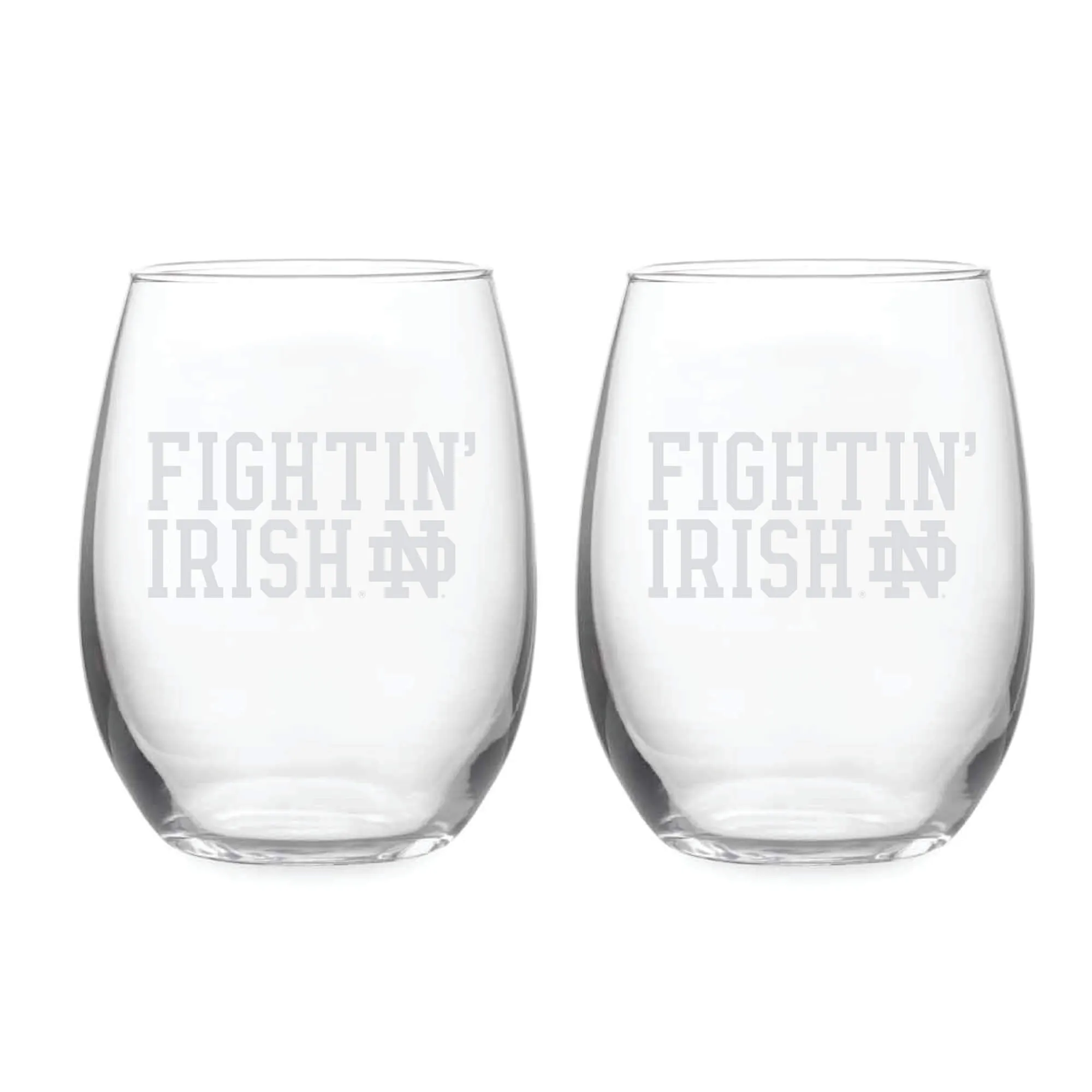 4c21oz-Notre-Dame-Fighting-Irish-Etched-Slogan-Stemless-2-Pack