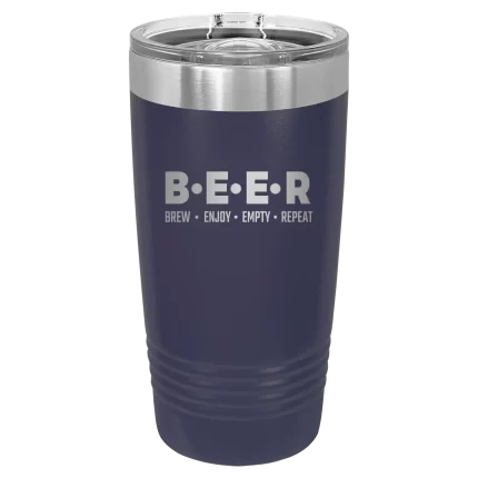 Personalized Brew Enjoy Empty Repeat 20 oz Tumbler - Navy