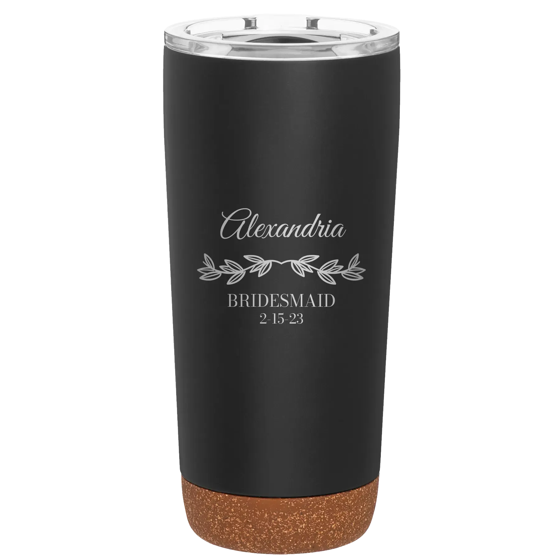 4ePersonalized-BRIDESMAID-DATE-20-oz-Tumbler-Black