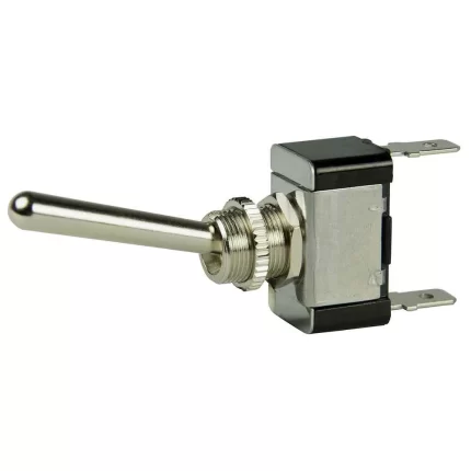 SPST Chrome Plated Long Handle Toggle Switch - ON/OFF