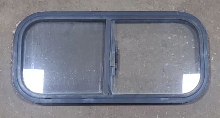 Black Radius Opening Window : 27 1/2" W X 12 1/2" H X 1 1/4" D