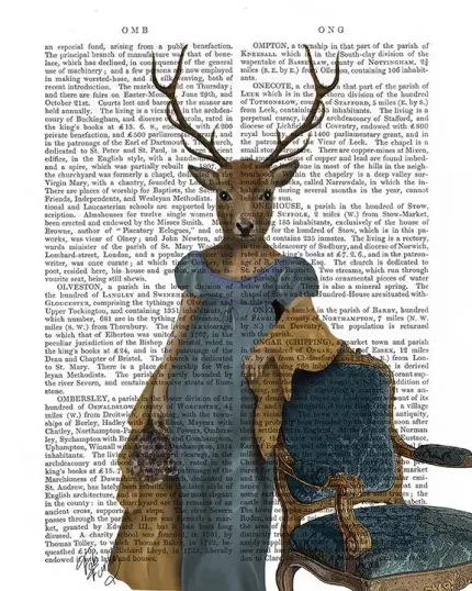 Deer In Blue Dress, Book Print, Art Print, Wall Art