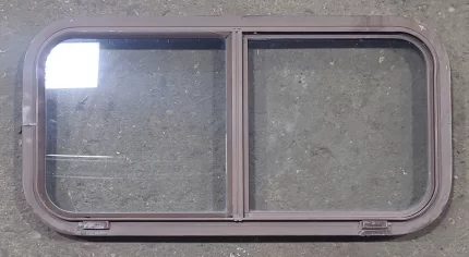 Brown Radius Opening Window : 30 1/4" W X 15" H X 1" D