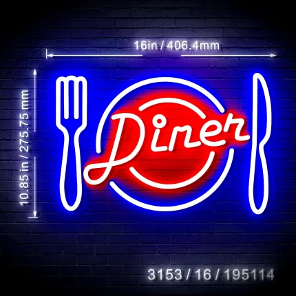 Diner Flex Silicone LED Sign (Neon-Style, LED Technology)