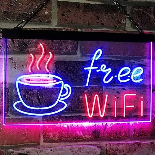 4kCafe-Coffee-Free-WiFi-LED-Light-Sign