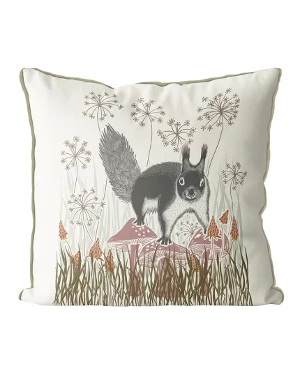Country Lane Squirrel 3 Cushion / Throw Pillow