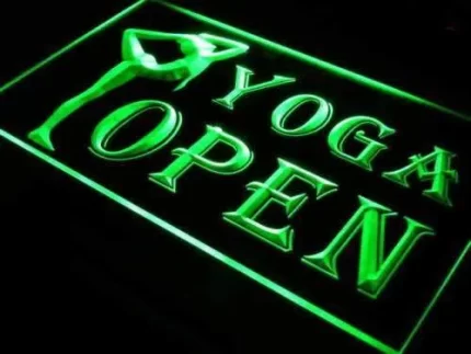 Fitness Center Yoga Open LED Light Sign