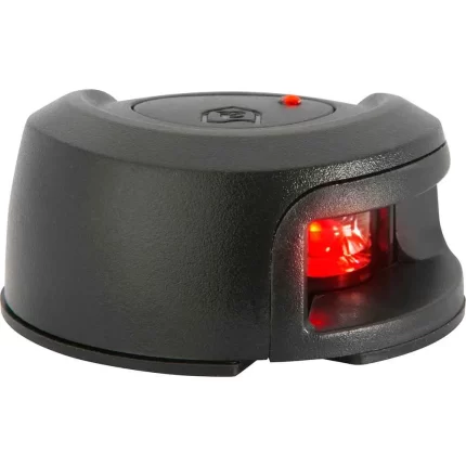 LightArmor Deck Mount Navigation Light - Black Composite - Port (red) - 2NM