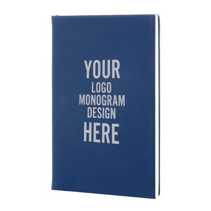 Personalized Leatherette Sketch Book 5.25" x 8.25" (Blank Pages) - Blue