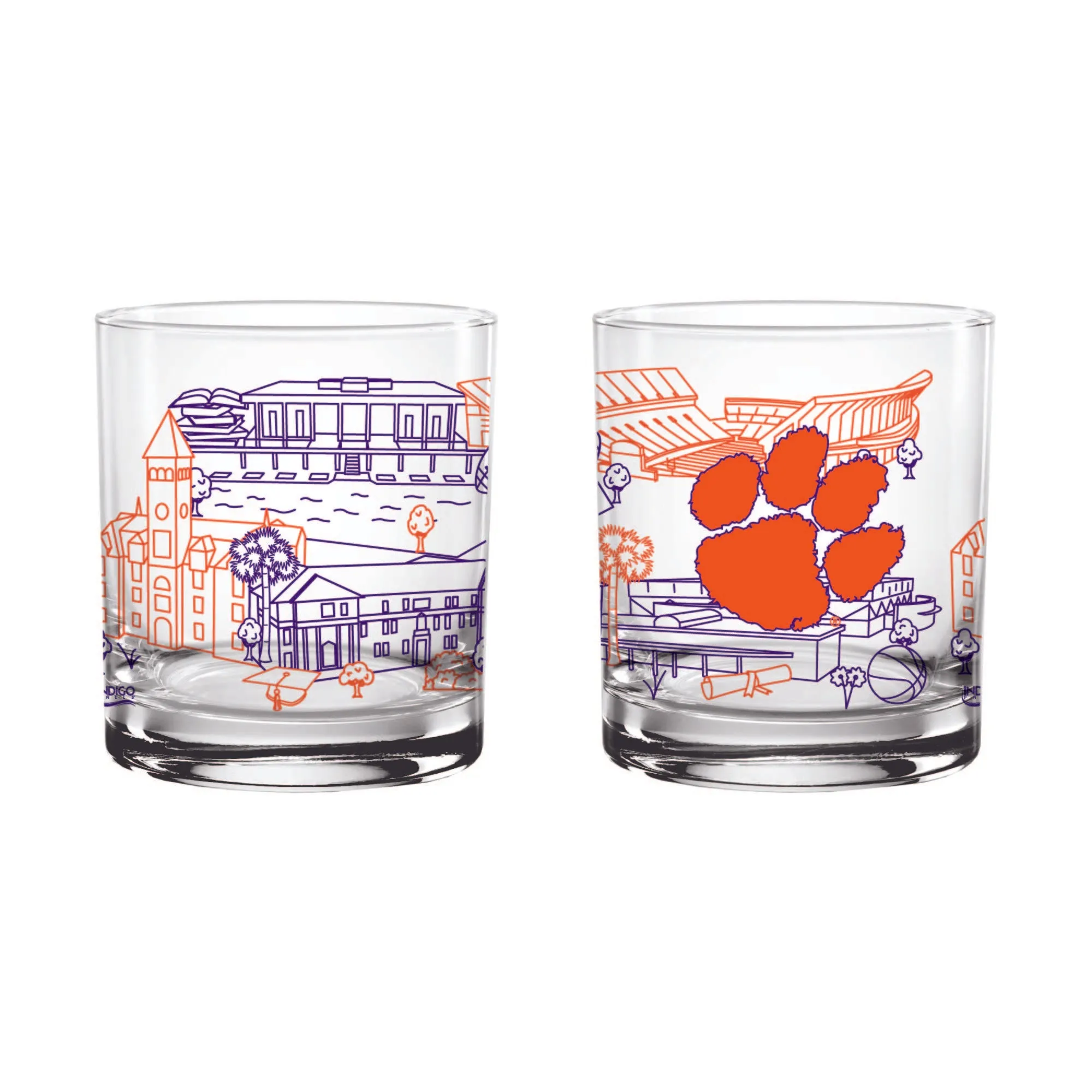 4kSet-of-2-Clemson-Tigers-Campus-Line-Art-14oz-Rocks-Glasses