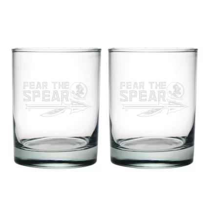 14oz Florida State Seminoles Etched Slogan DOF 2 Pack