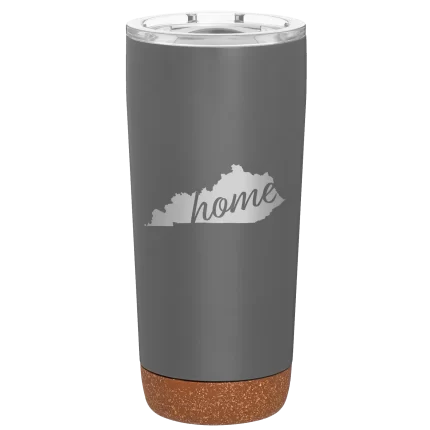 Personalized Kentucky Home 20 oz Tumbler - Storm Gray