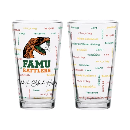 Set of 2 Florida A&M Rattlers 16oz BHM Pints