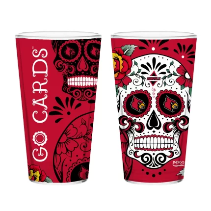 Set of 2 Louisville Dia de los Muertos Pint Glasses
