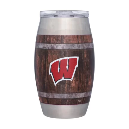 15oz Wisconsin Badgers Barrel Tumbler