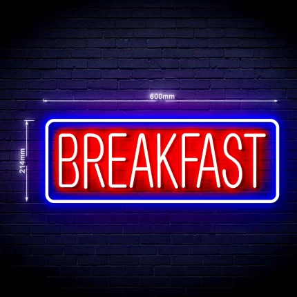 Diner Breakfast Ultra-Bright LED Sign with Remote (Neon-Style, LED Technology)