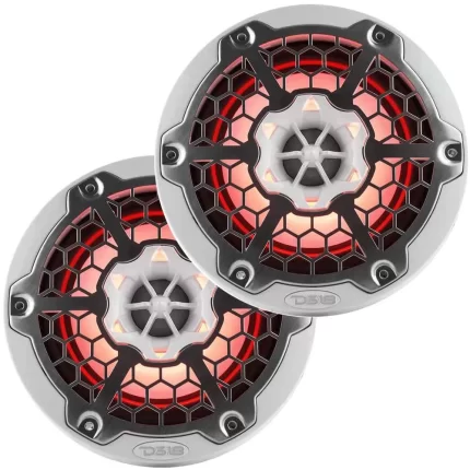 New Edition HYDRO 6.5" 2-Way Marine Speakers w/RGB LED Lighting 300W - White