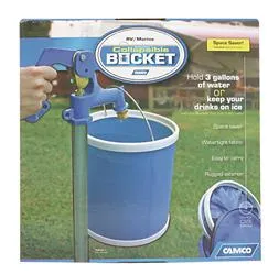 Blue Collapsible Storage Case-Durable Pop Up Bucket Holds 3 Gallons