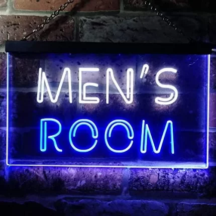 Bathroom Restroom Men's Room LED Light Sign