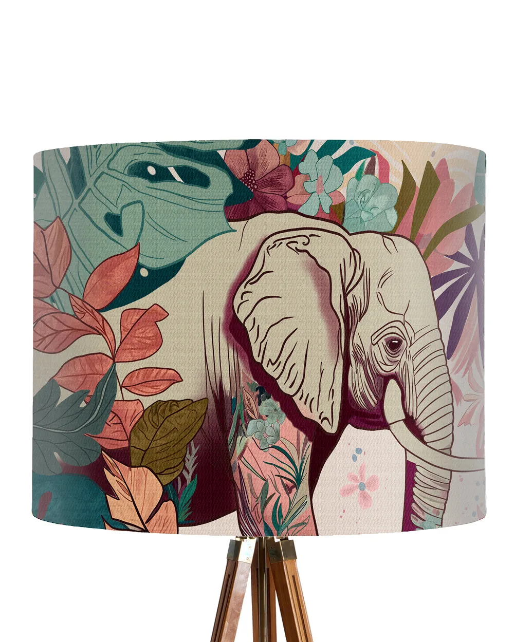 4sElephant-Bright-Tropics-Jungle-Lamp-shade-Drum-Pendant-Lighting