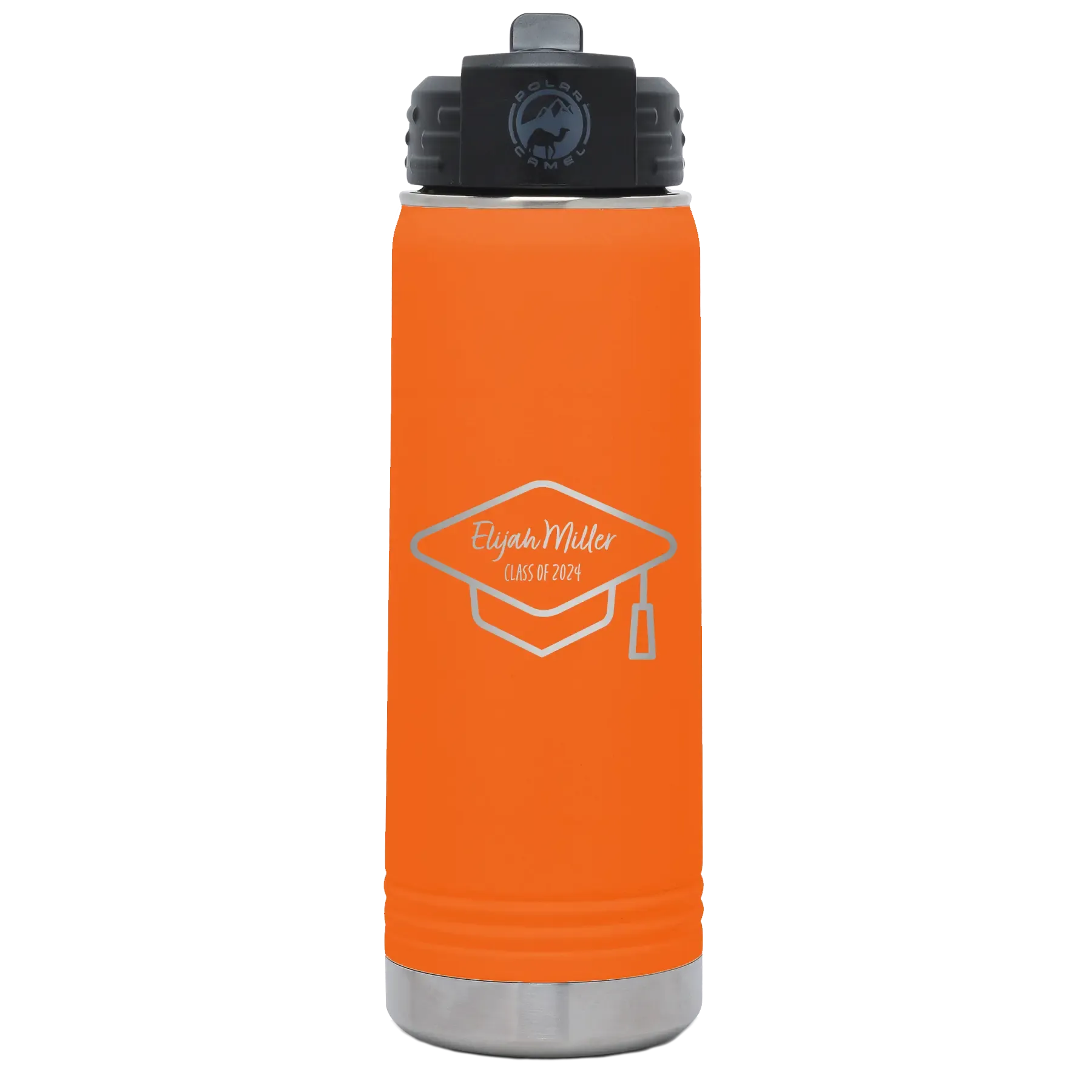 4sPersonalized-2-lines-Grad-Name-and-Class-20-oz-Water-Bottle-Orange