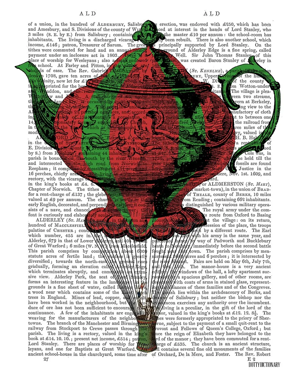 4tFlying-Teapot-2-Red-and-Green-Book-Print-Art-Print-Wall-Art