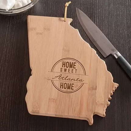 Georgia State Shaped Cutting Board - Engraved Custom Kitchen Board