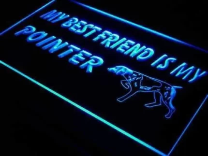 Best Friend Pointer Dog LED Light Sign
