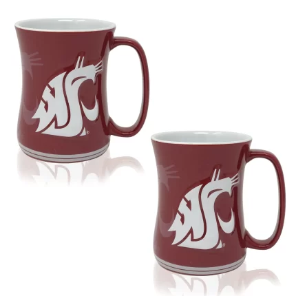 Set of 2 | 16oz Washington State Cougars Barista Mugs