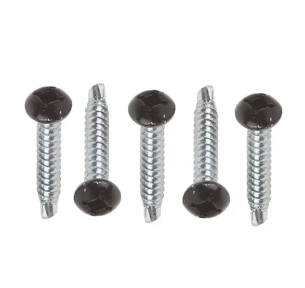 Black Pan Head #8 Square Recess Screw 1", 500 Pack