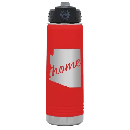 Personalized Arizona Home 20 oz Water Bottle - Red