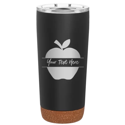 Personalized Apple 20 oz Tumbler - Black