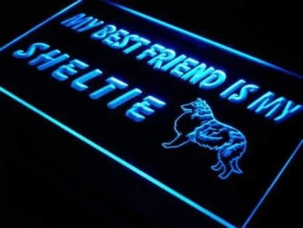 Best Friend Sheltie LED Light Sign
