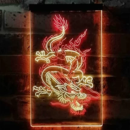 Chinese Dragon Man Cave Tattoo LED Light Sign