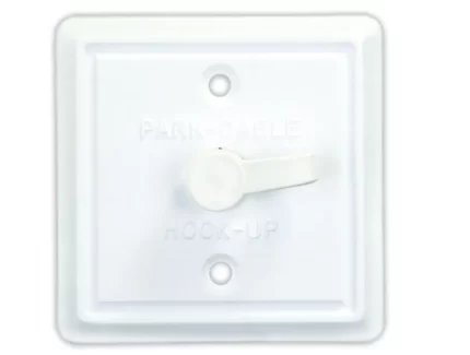 Square Cable TV Plate Polar White