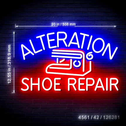 Alteration Shoe Repair Ultra-Bright LED Sign with Remote (Neon-Style, LED Technology)