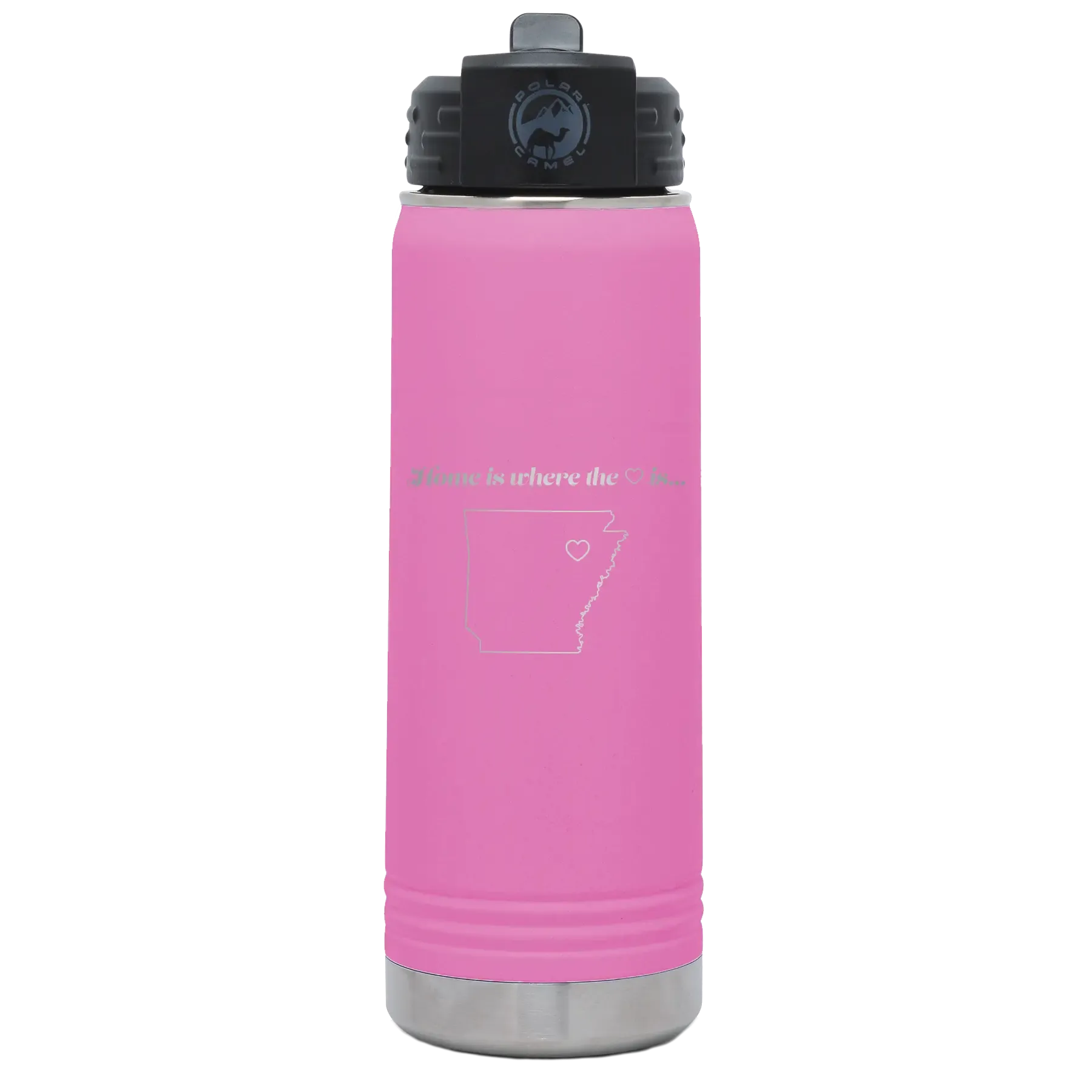 5ePersonalized-Arkansas-Heart-20-oz-Water-Bottle-Light-Purple