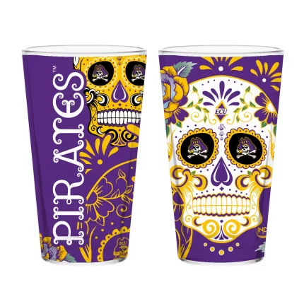 Set of 2 ECU Dia de los Muertos Pint Glasses