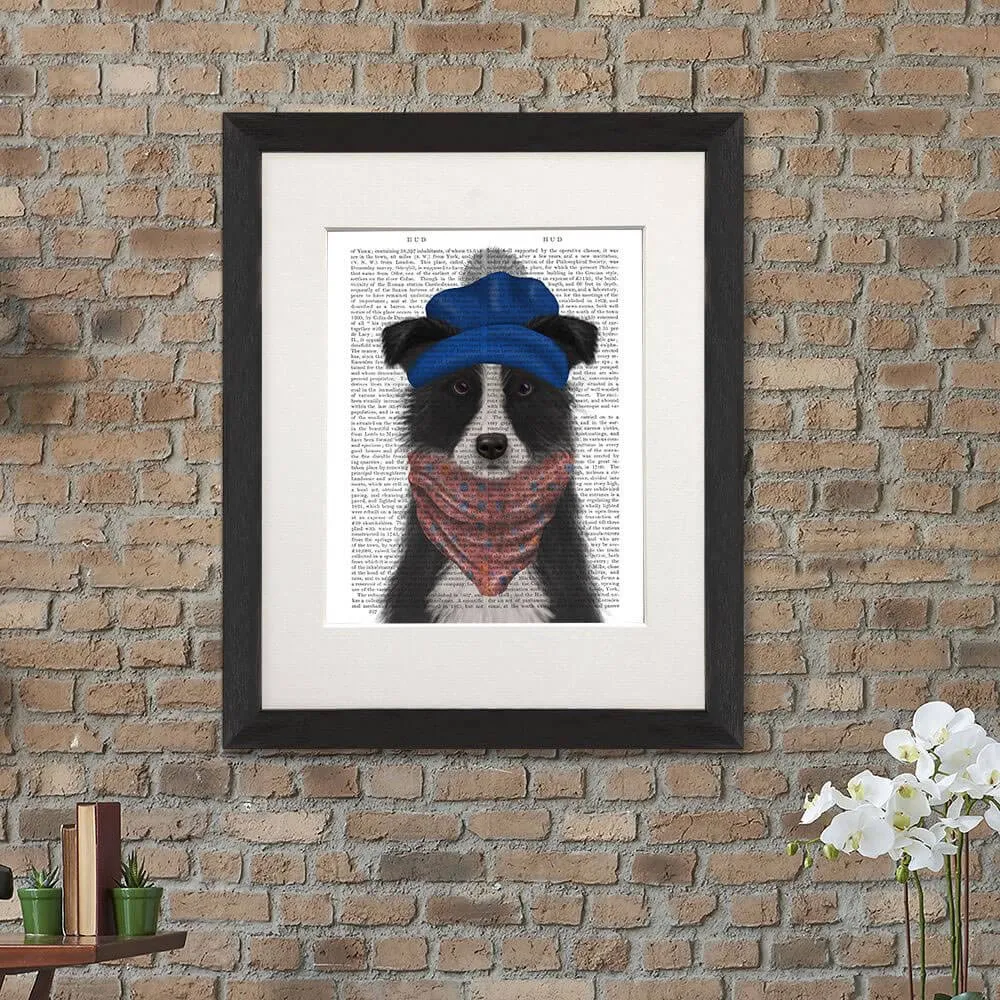 5fBorder-Collie-in-Blue-Bobble-Hat-Book-Print-Dog-Art-Print-Wall-Art_1