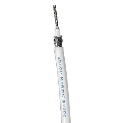 RG 8X White Tinned Coaxial Cable - Sold By The Foot
