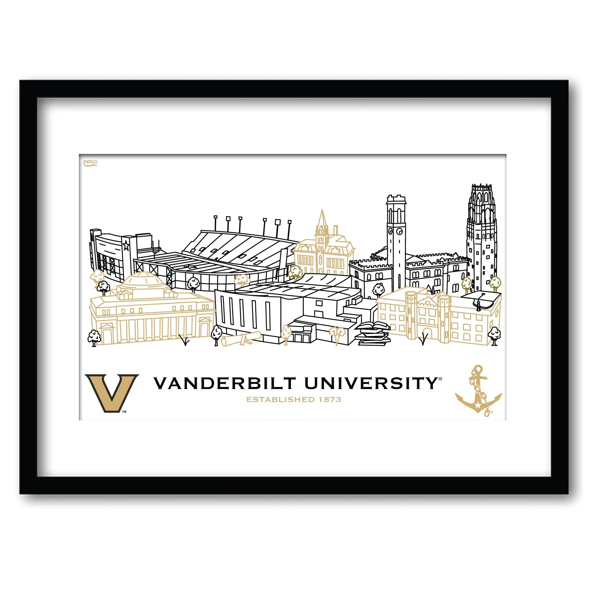 5fVanderbilt-Commodores-Framed-Campus-Line-Wall-Art-11-x-14-