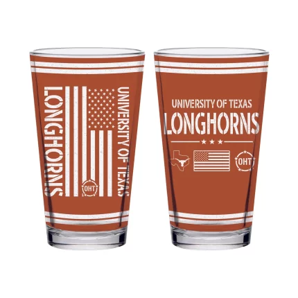 16oz Texas Longhorns OHT TC FW Flag Pint