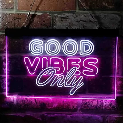 Good Vibes Only Party Room LED Light Sign