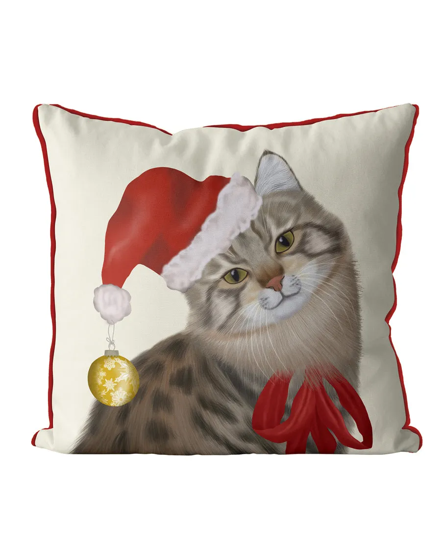 5iCute-Cat-with-Christmas-Hat-Cushion-Throw-Pillow