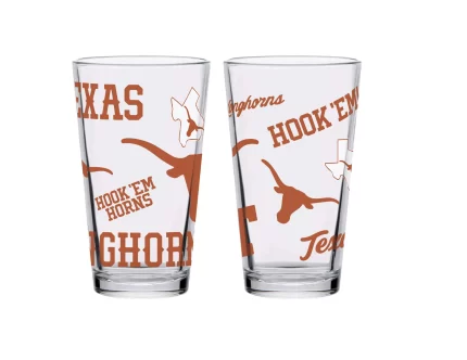 Set of 4 Texas Longhorns Texas Longhorns 16oz Medley Pint Glasses