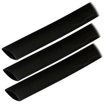 Adhesive Lined Heat Shrink Tubing (ALT) - 3/4" x 3" - 3-Pack - Black