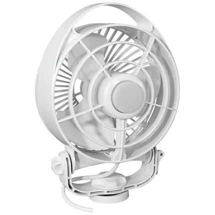 Maestro 12V 3-Speed 6" Marine Fan w/LED Light - White